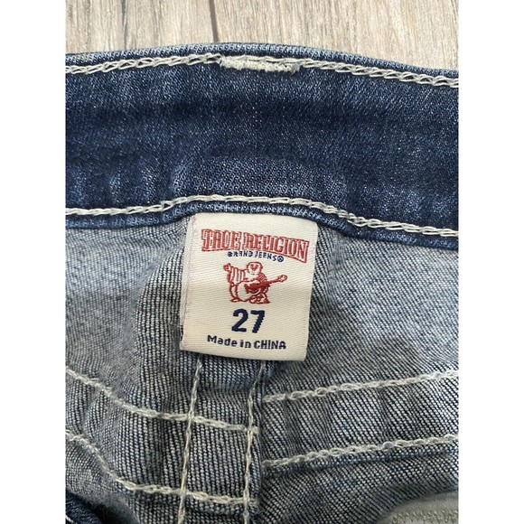 True Religion Womans Ankle Slit Halle Mid Rise Super Skinny Jeans size 27 - Picture 5 of 10